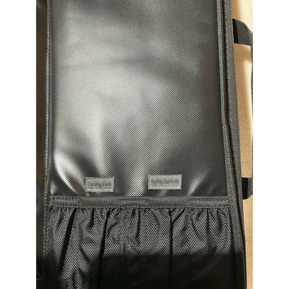 Cangshan Knives Carrying Case New Black Canvas Zip Shoulder Strap Travel Bag